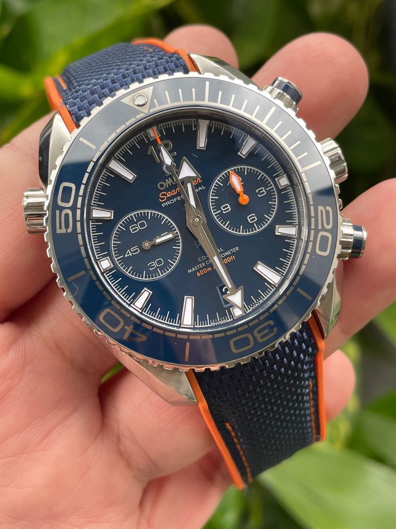 Omega seamaster blue and orange store