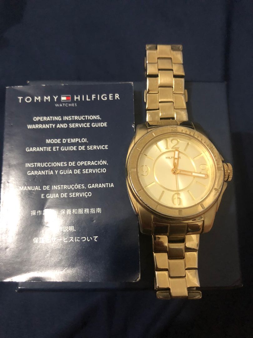 ORIGINAL TOMMY HILFIGER GOLD WITH BOX, Fashion, Watches Accessories, Watches Carousell