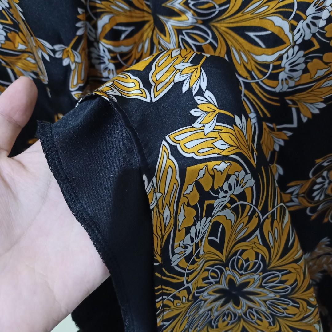 Peacocks black top floral dress