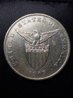 Philippines Silver One Peso 1905