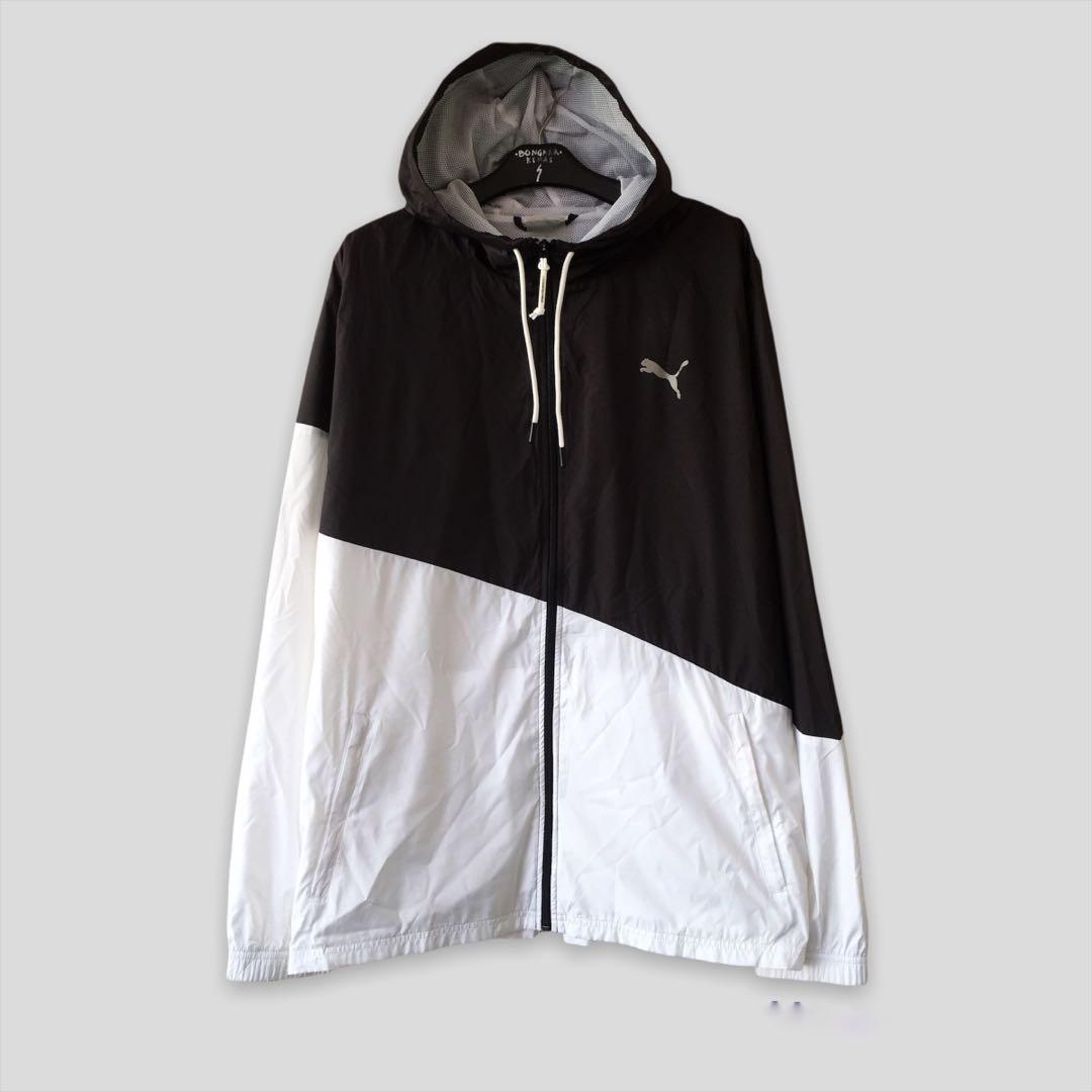 white puma windbreaker