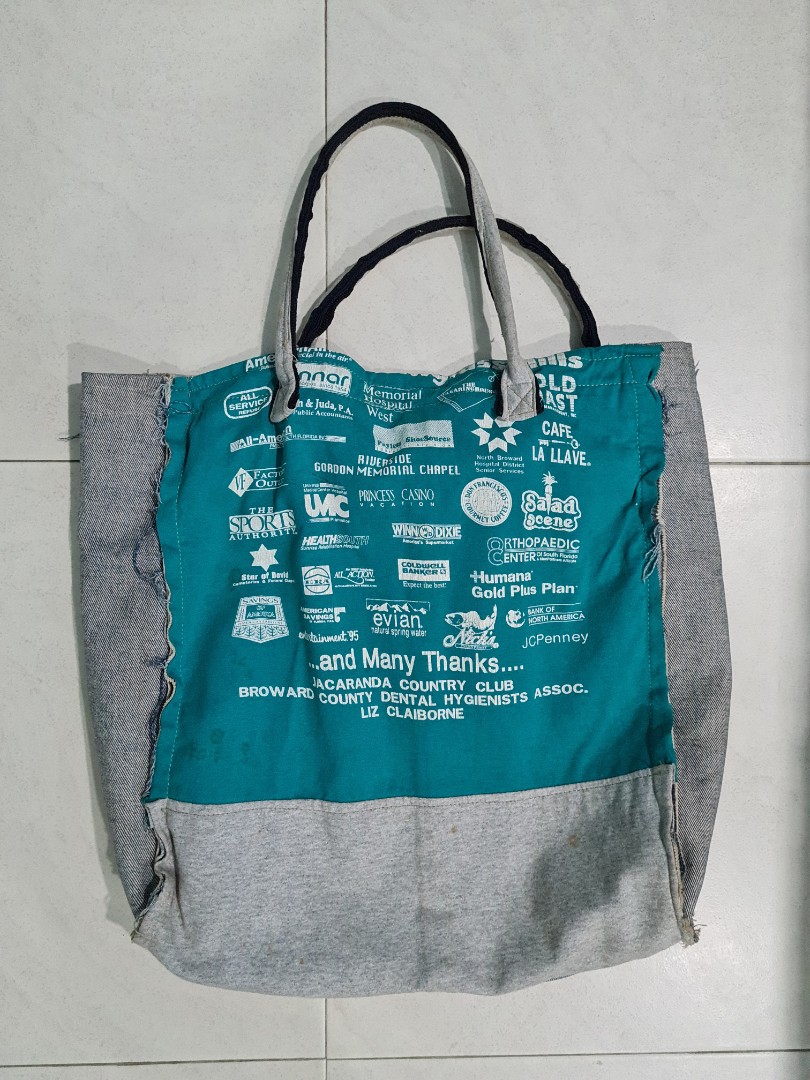 Retro Denim Tote Bag, Women's Fashion 
