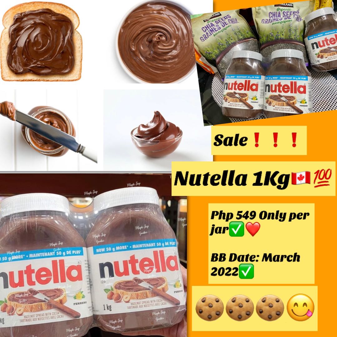 Sale Nutella 1kg From Canada Food Drinks Packaged Instant Food On Carousell