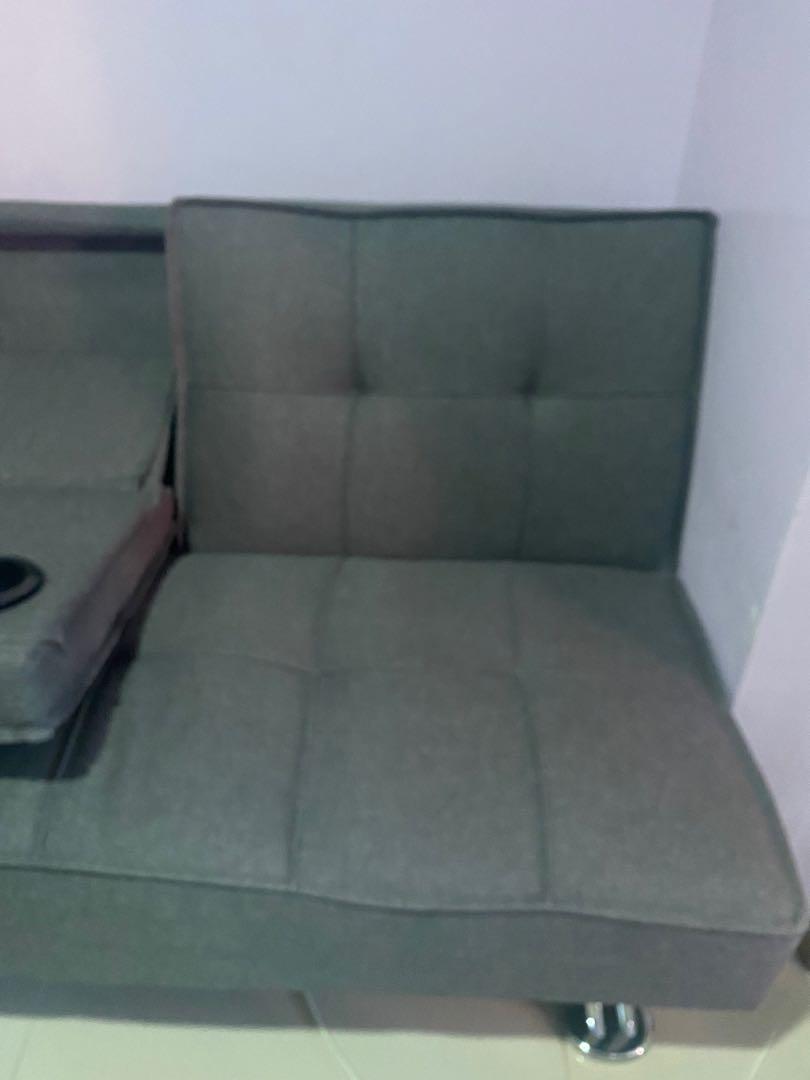 Sofa Bed with Cup Holder, Furniture & Home Living, Furniture, Other