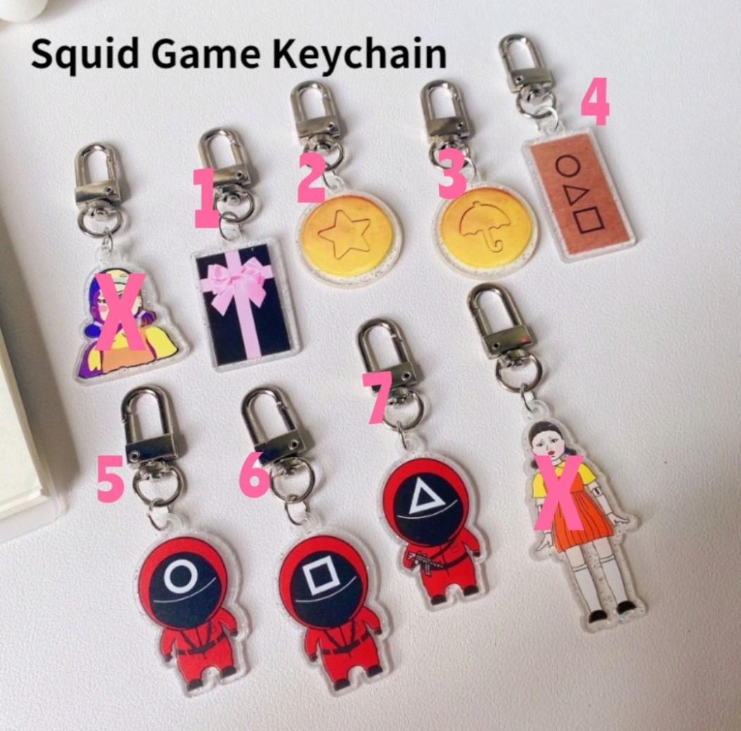 Squid game keychain Instock, Hobbies & Toys, Stationery & Craft, Other
