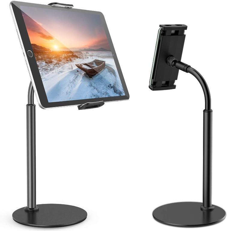Tryone Tablets Stand, Gooseneck Tablets holder, 360 Degree Rotating Phone Holder Desk Stand
