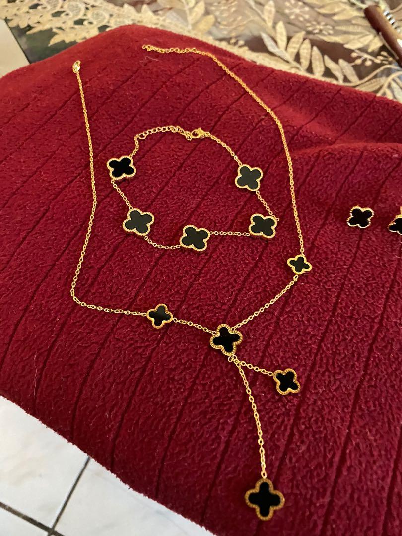 Van Cleef & Arpels black earrings bracelet necklace (Category: Necklaces) located in Cebu City. Submitted by simpleabundance (Listing ID 1123360276, Image 2). Description: Set jewelries Can be sold separately.