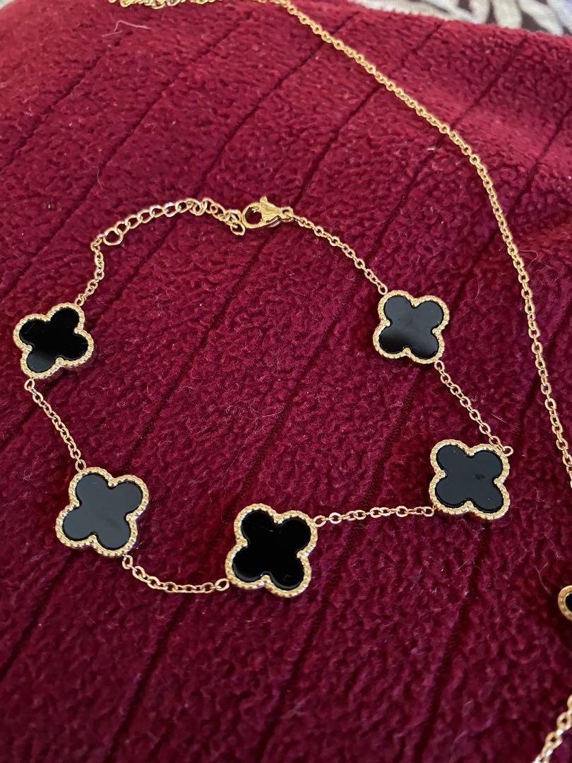 Van Cleef & Arpels black earrings bracelet necklace (Category: Necklaces) located in Cebu City. Submitted by simpleabundance (Listing ID 1123360276, Image 1). Description: Set jewelries Can be sold separately.