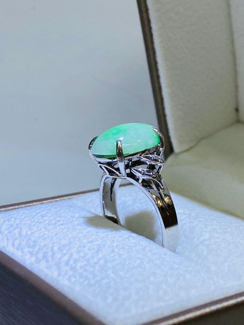 White gold jade ring on sale