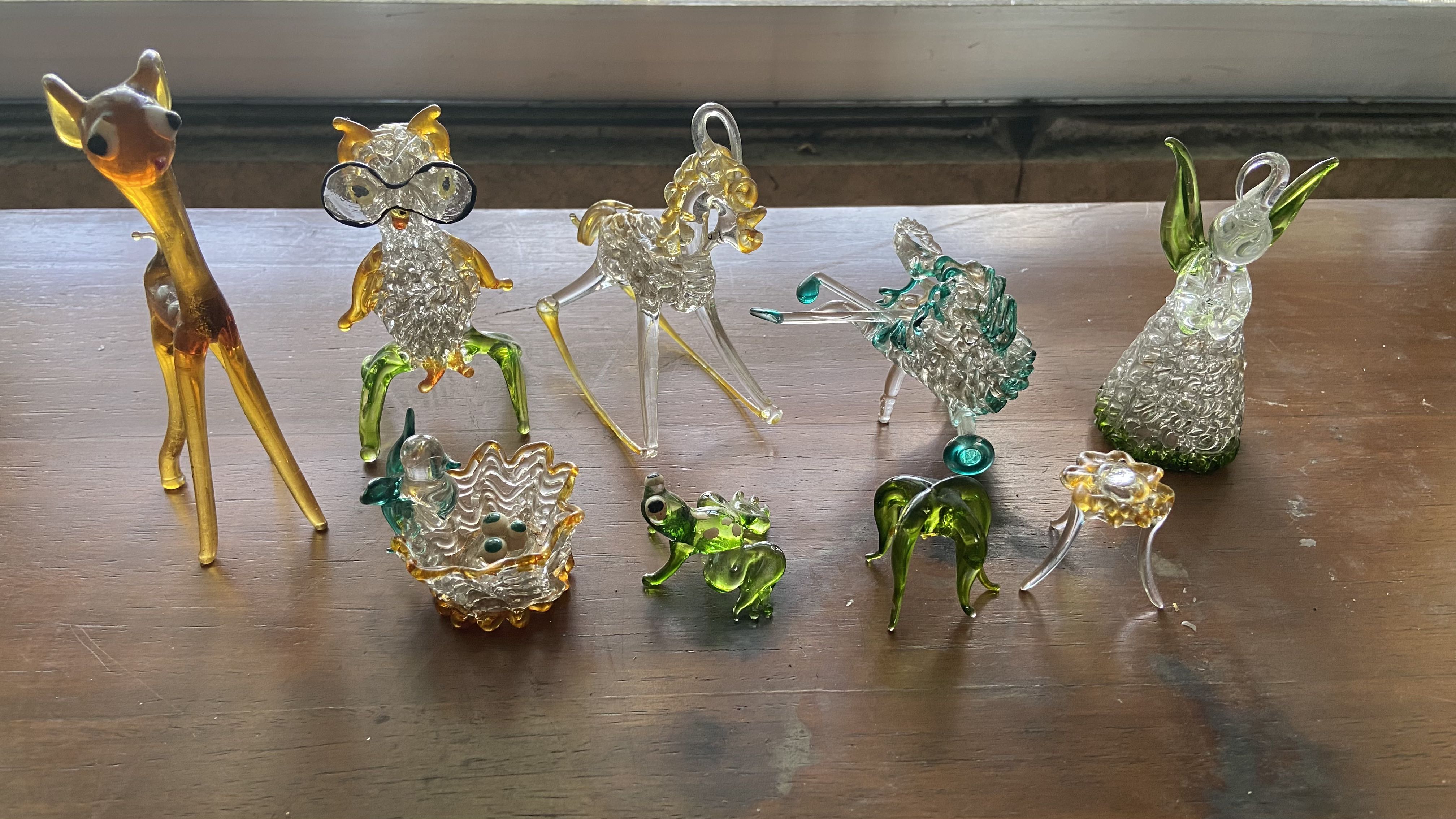 Vintage Handblown Spun Glass Figurines, Furniture & Home Living, Home Decor, Other Home Decor on