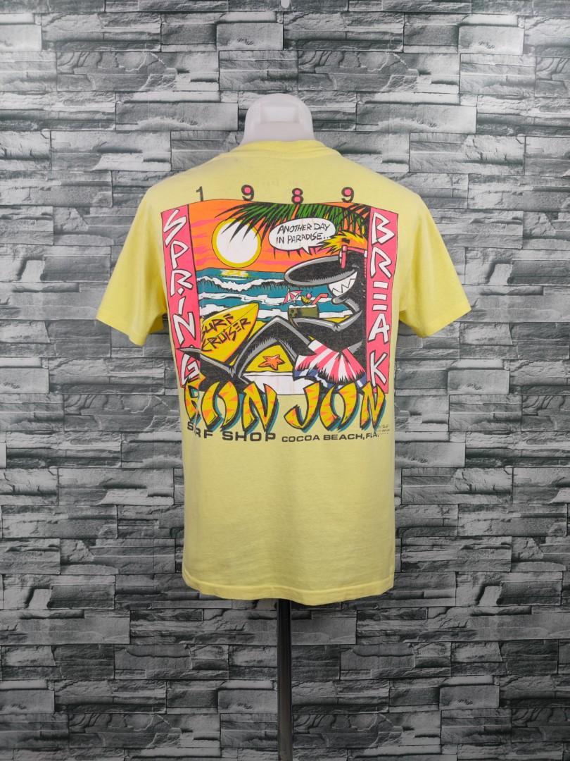 Vintage Ron Jon Surf Shop Spring Break 1989 Yellow Shirt, Men's ...