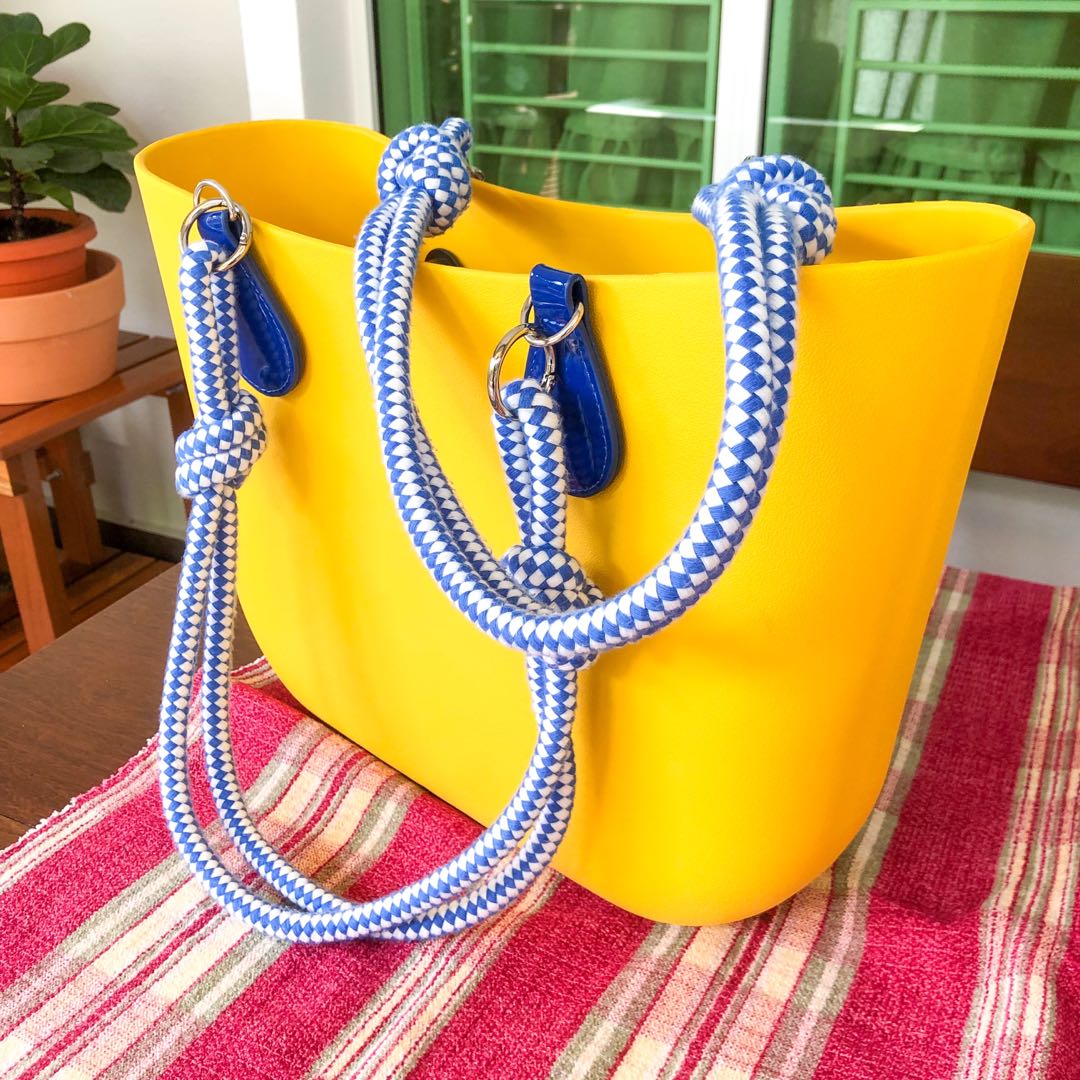 Yellow logo 2025 rubber tote
