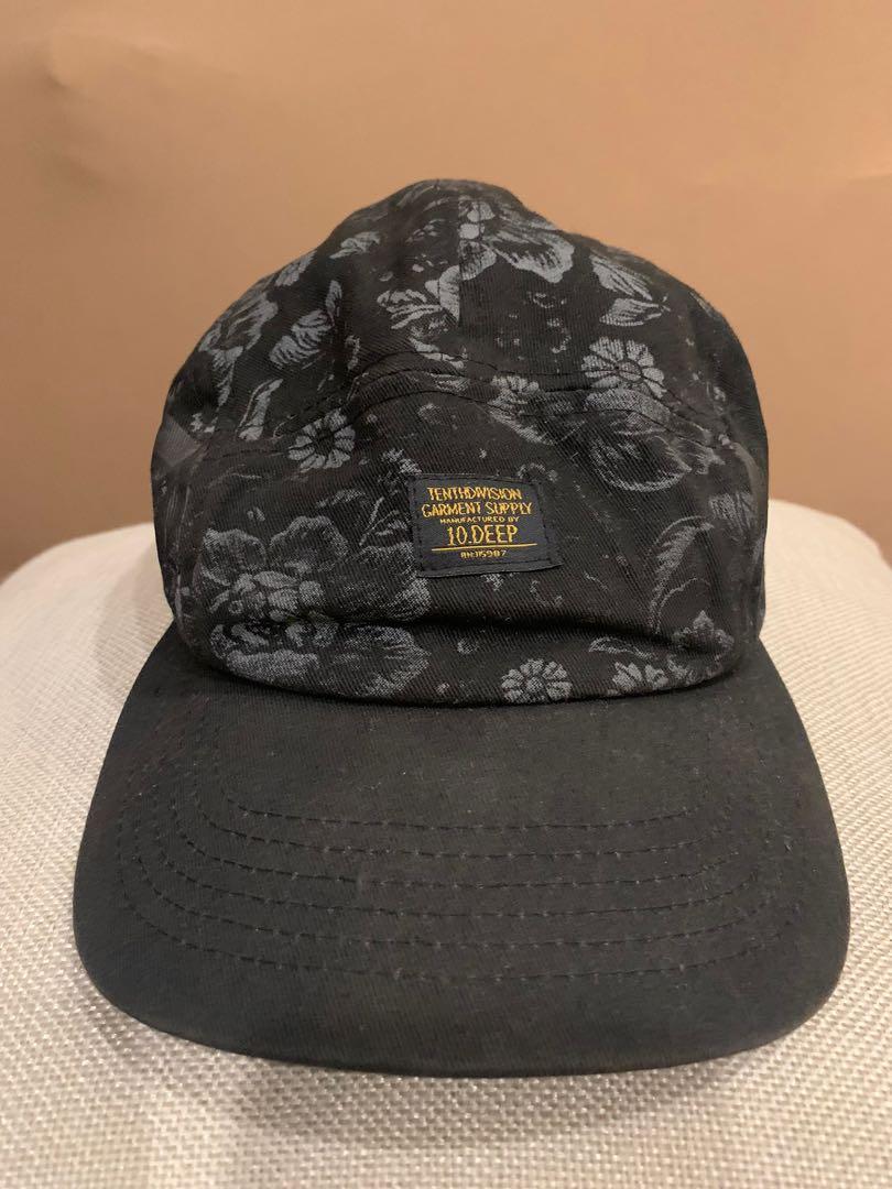 10 Deep Cap Flower Black, Fesyen Pria 