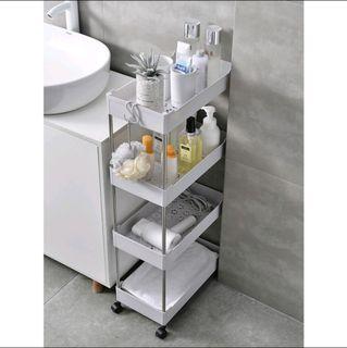 1/2/3/4 Kitchen Bathroom Living Room Trolley Storage Cart Rack Organizer
