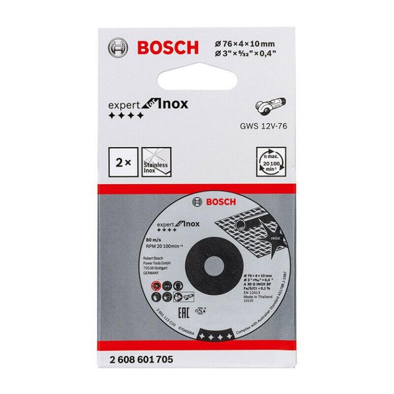 博世 3吋 磨碟 2pcs Bosch INOX Grinding Disc 76mm 2608601705 for GWS 12V-76/ GWS10.8 照片瀏覽 2