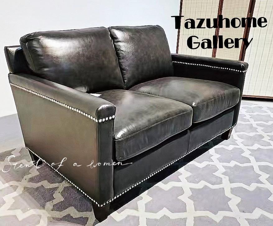 美式經典輕奢全真皮 進口中厚頭層牛皮雙座, Adalyn Home Leather Sofa Reviews