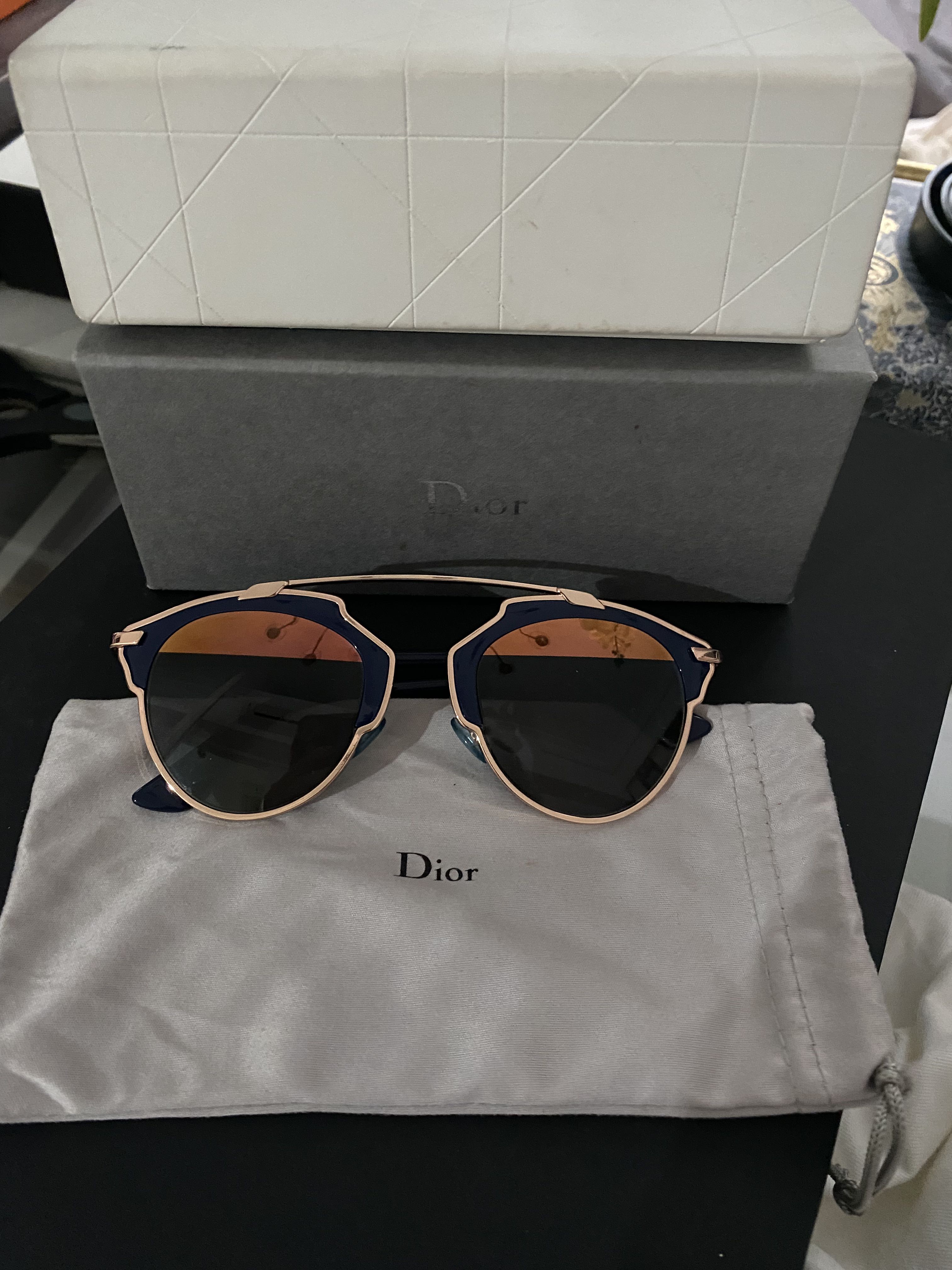 CD Diamond S4U Gray and Beige Mirrored Square Sunglasses  DIOR US
