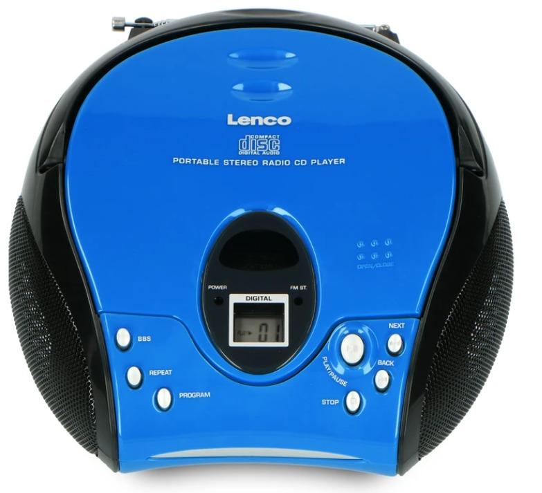 😀 JJ033😀 LENCO - STEREO on Portable PLAYER Music Players BLUE/BLACK WITH RADIO - CD SCD-24 BLUE/BLACK, PORTABLE Carousell FM Audio