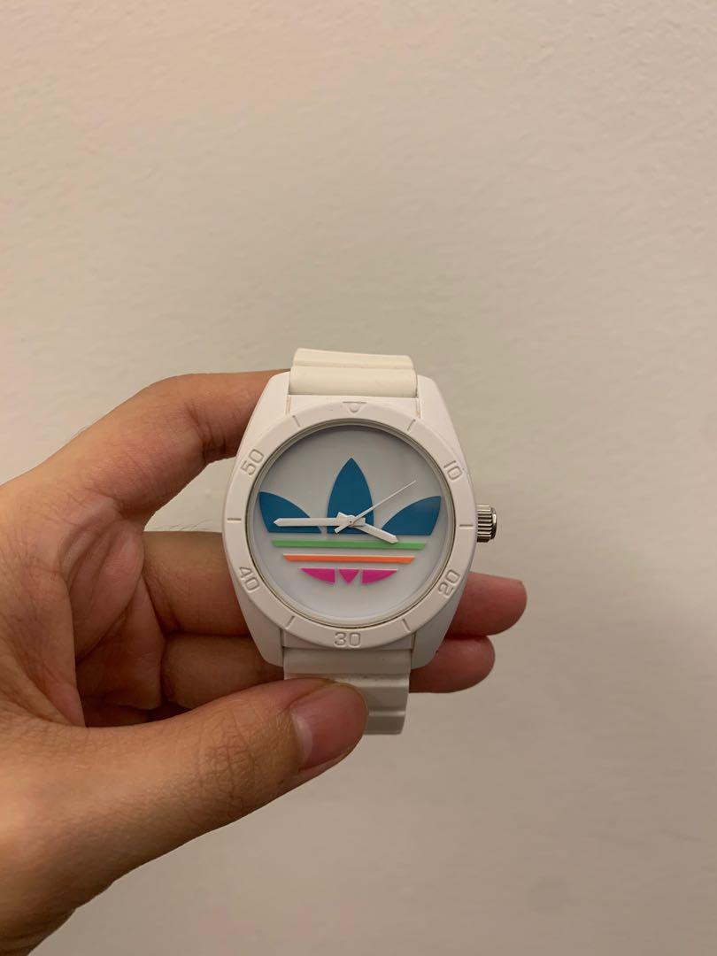 Adidas santiago watch white clearance
