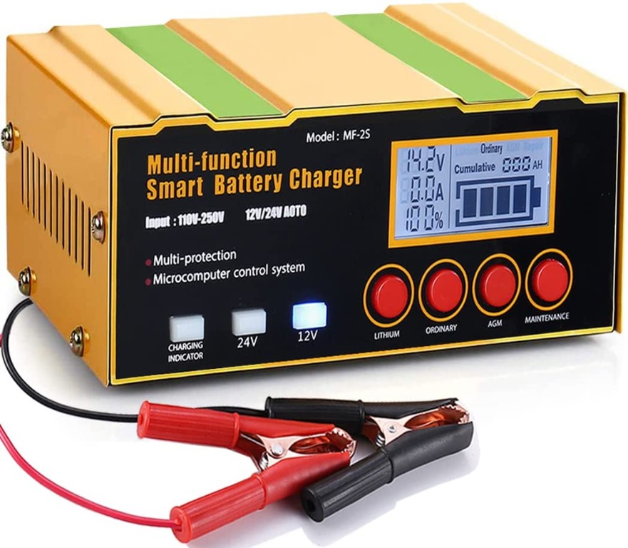 Aibeau Car Battery Charger, 12 A, 12 V / 24 V, Fully Automatic