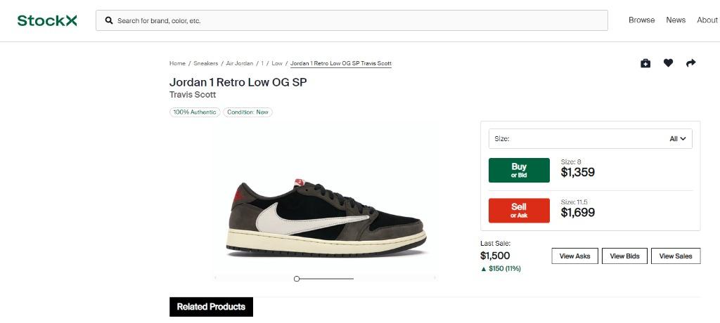 Travis scott rara jordan top