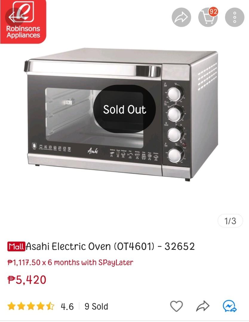asahi electric oven (OT4601), TV & Home Appliances, Kitchen Appliances