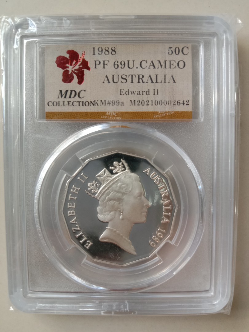 Australia 1788 1988 Tall Ship 50 Cents Commemorative Silver Proof Coin, Hobbies & Toys