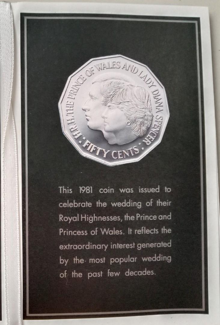 Australia H.R.M The Prince of Wales & Lady Diana Spencer 50 Cents Commemorative Silver Proof