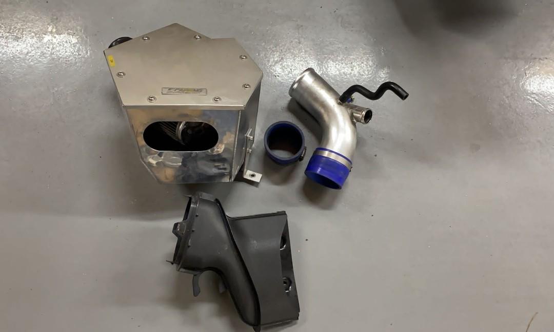 Authentic Blitz 3" Air Intake Kit with Carbing Air Box & Stock Air