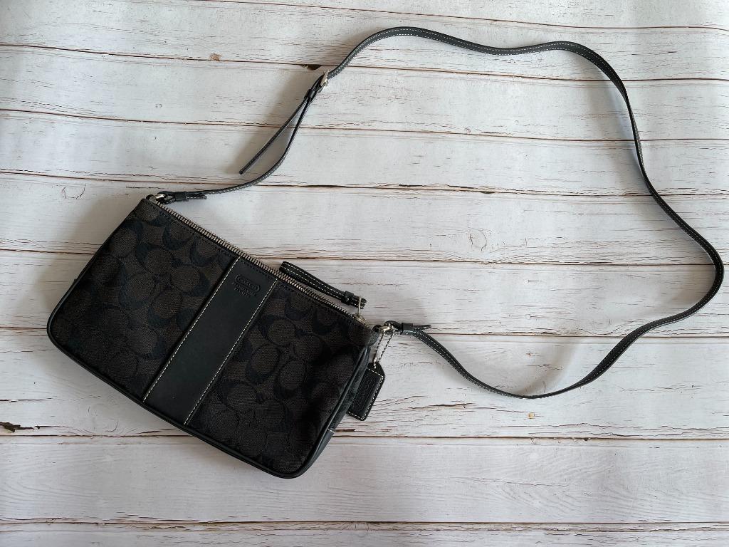Coach black outlet crossbody strap