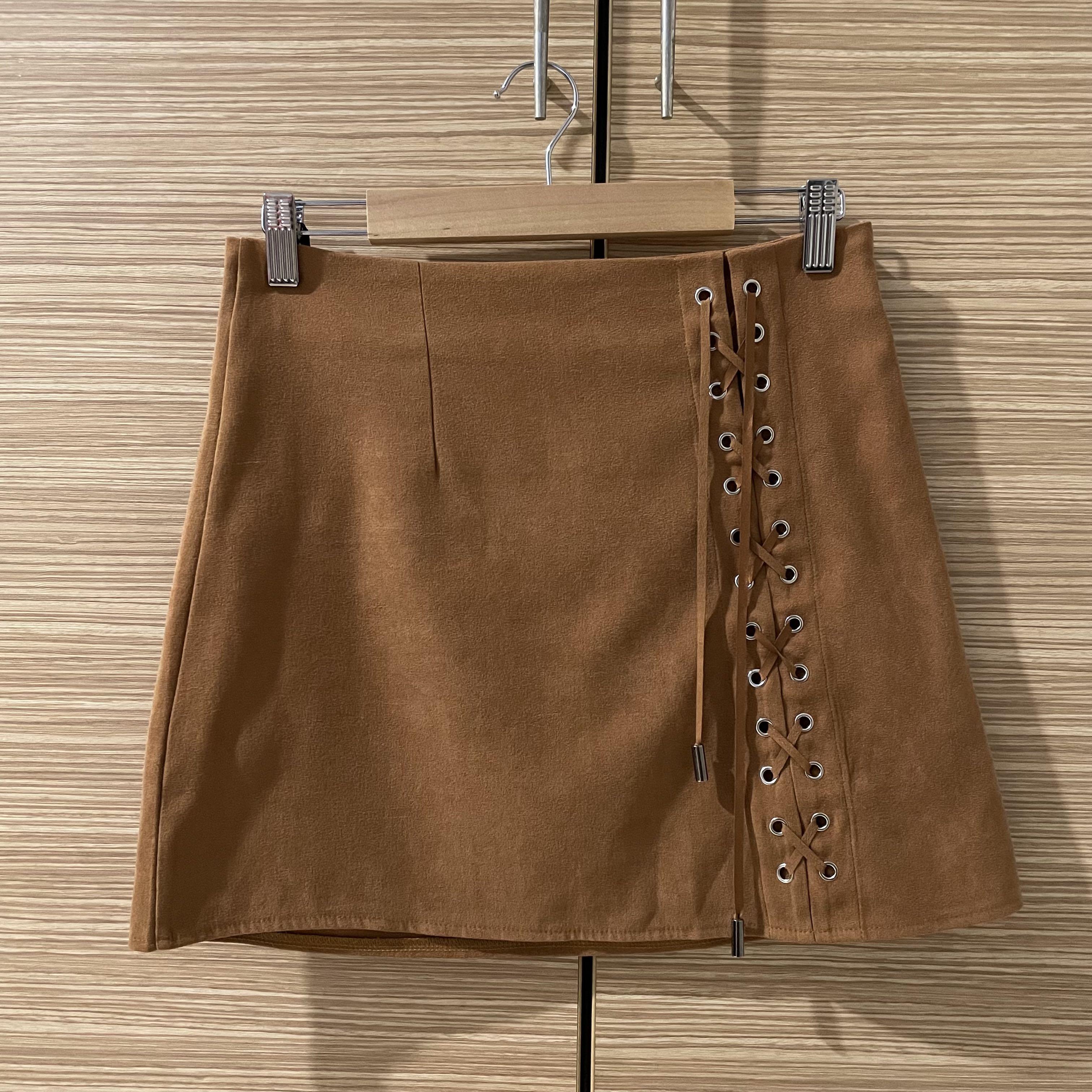 essential suede skirt
