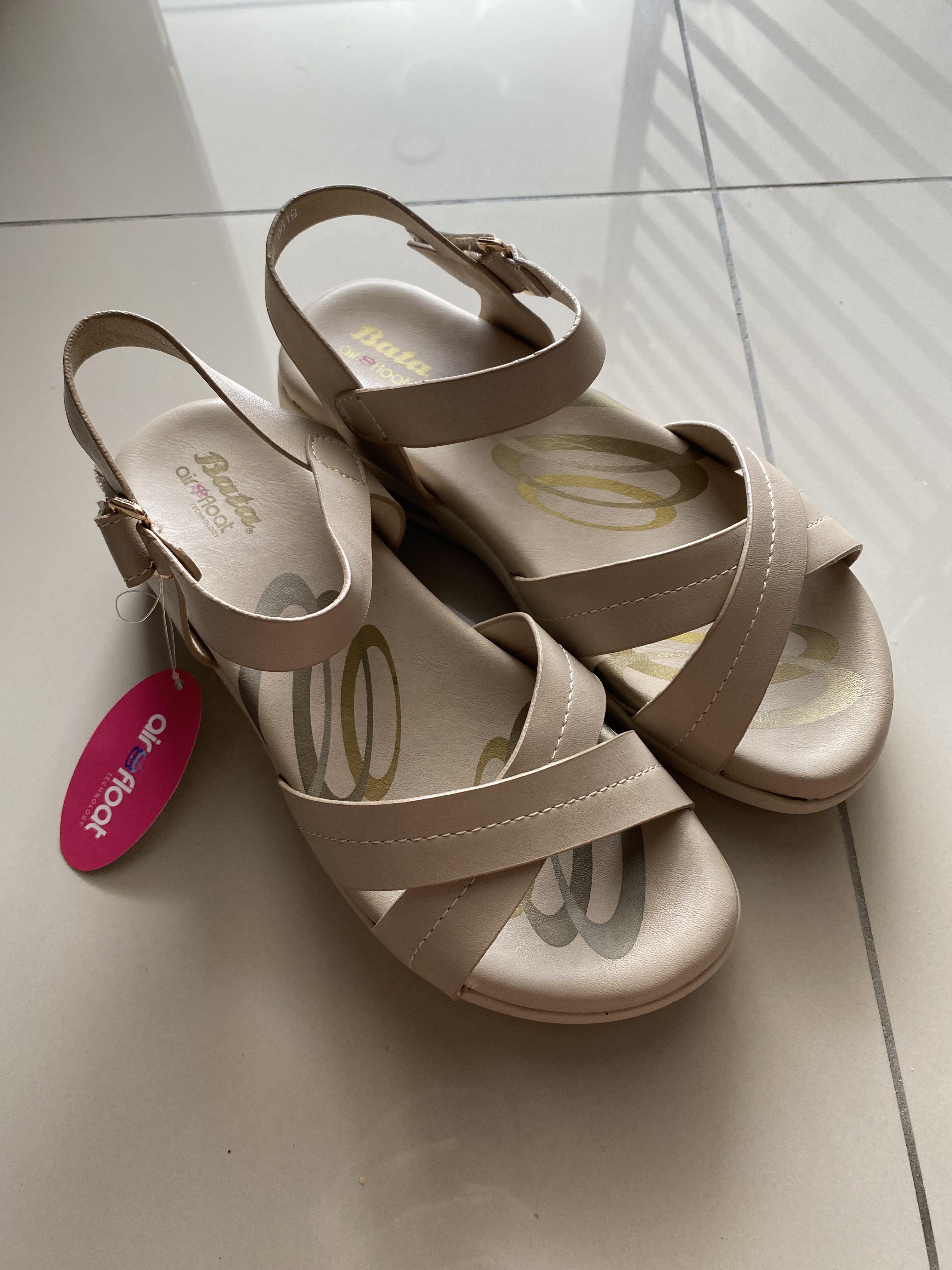 bata beige sandals