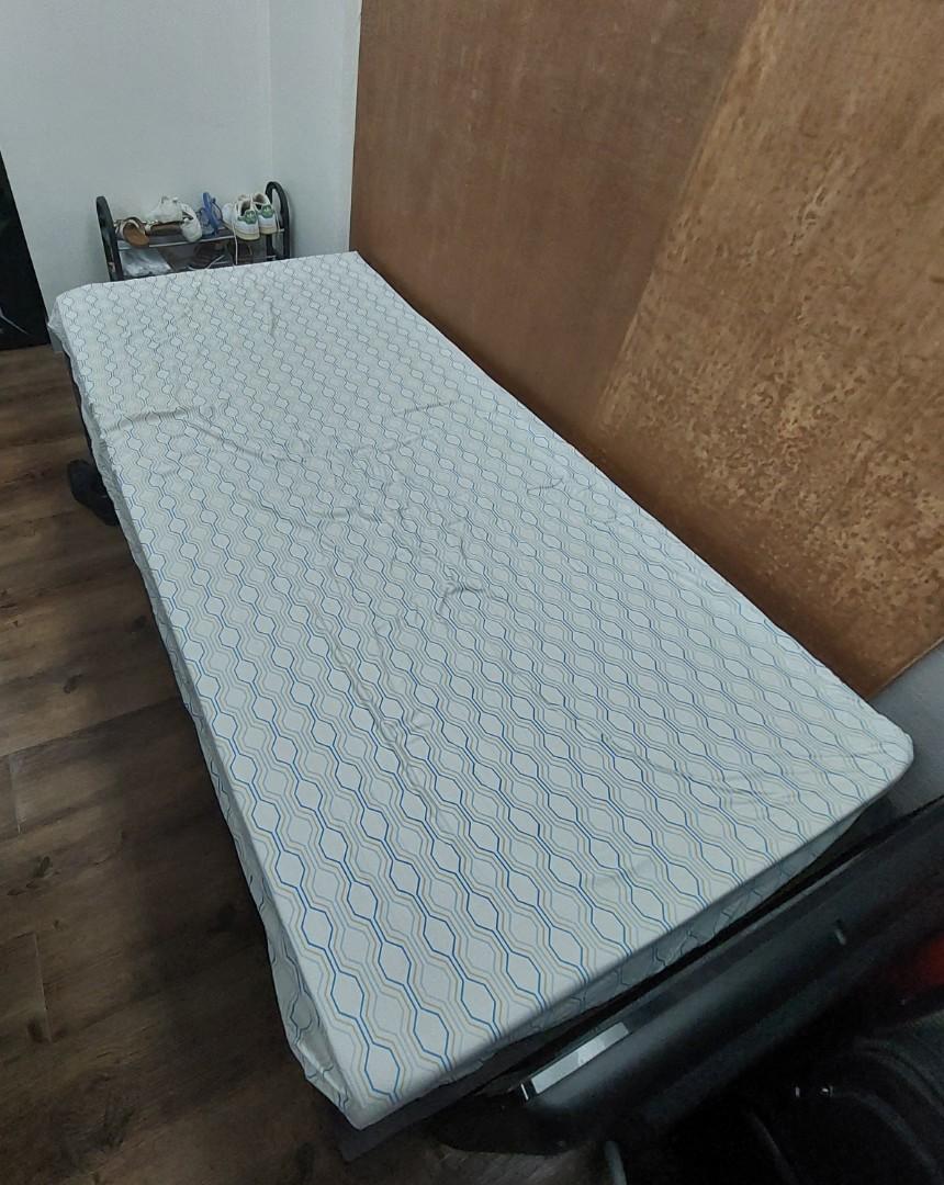 Bed frame with foam, Furniture & Home Living, Furniture, Bed Frames