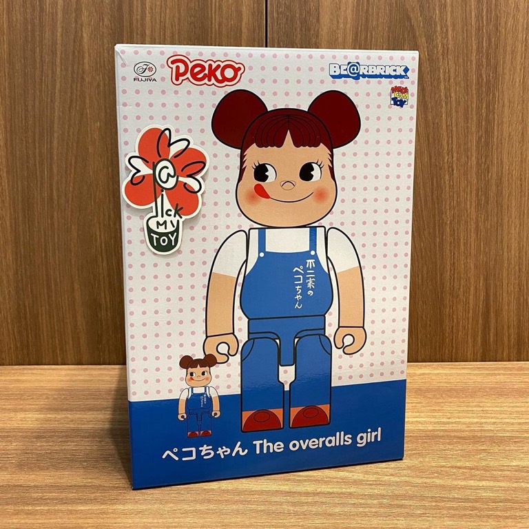 ブランド 新品 BE＠RBRICKペコちゃんThe overalls girl100％＆400 ...