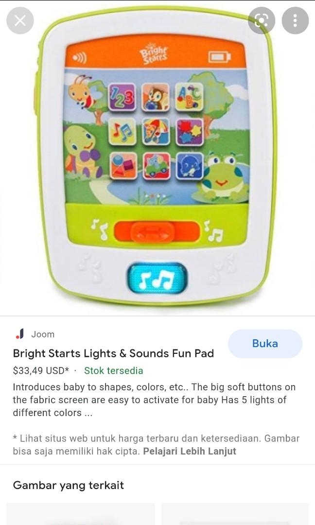 Bright starts lights top and sounds fun pad