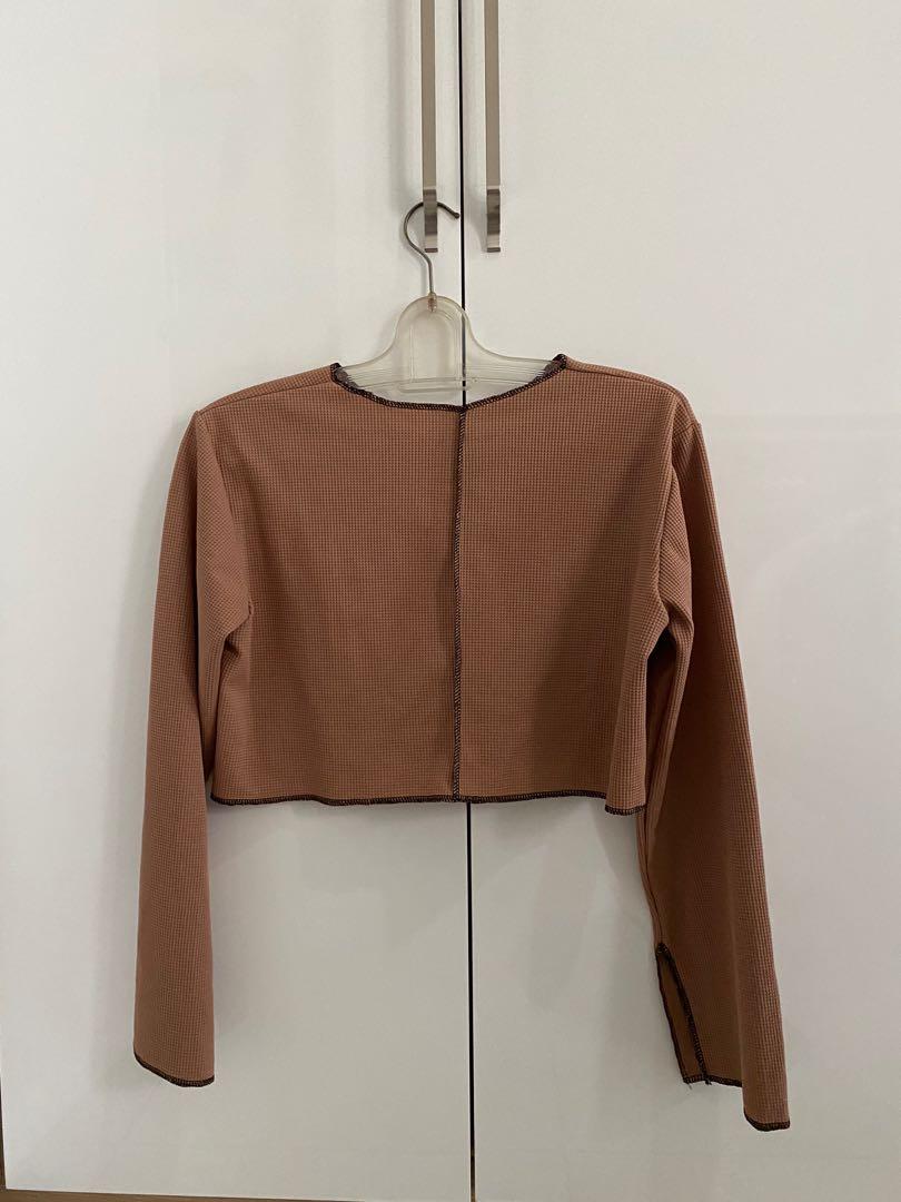 Brown Crop Long Sleeves No brand Free 