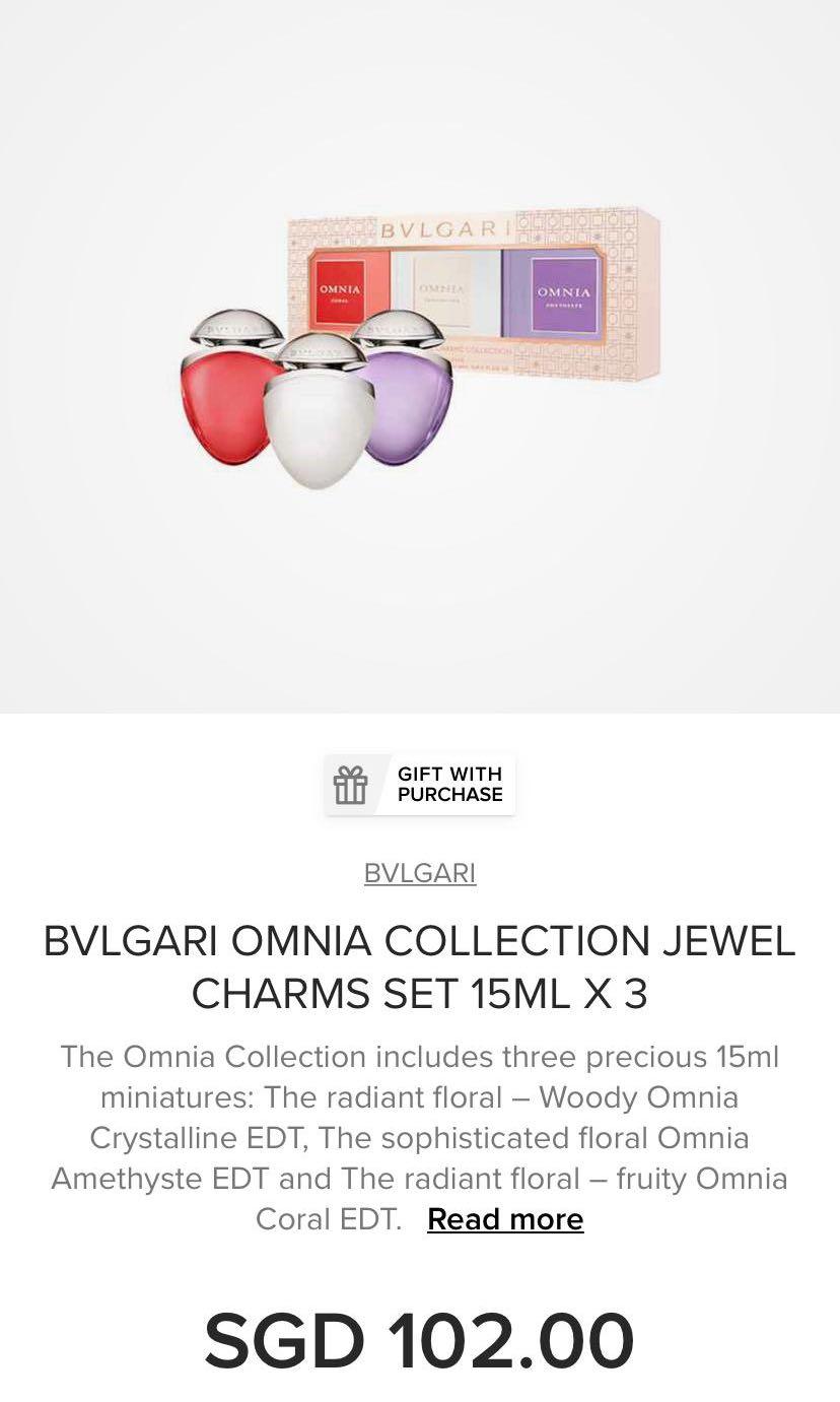 Bvlgari Omnia Jewel Charms collection Eau de toilette Beauty Personal Care Fragrance Deodorants on Carousell