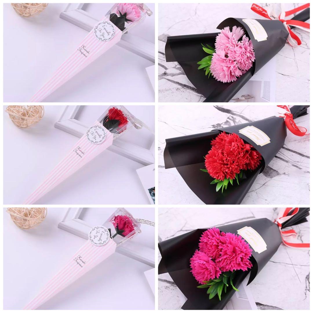 Carnation Flowers Soap Flower Bouquet Single Stalk Single Flower