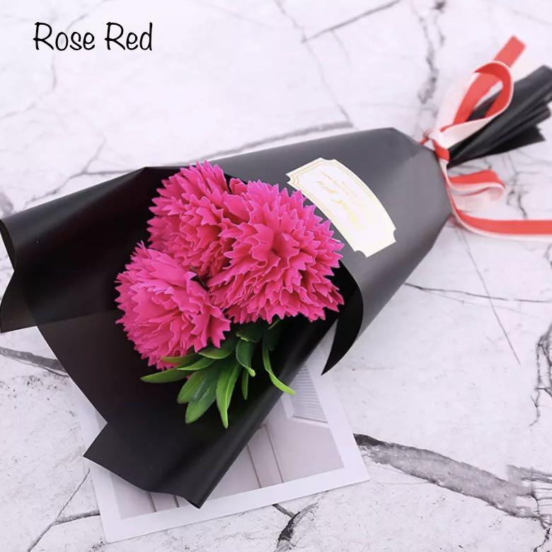 Carnation Flowers Soap Flower Bouquet Single Stalk Single Flower