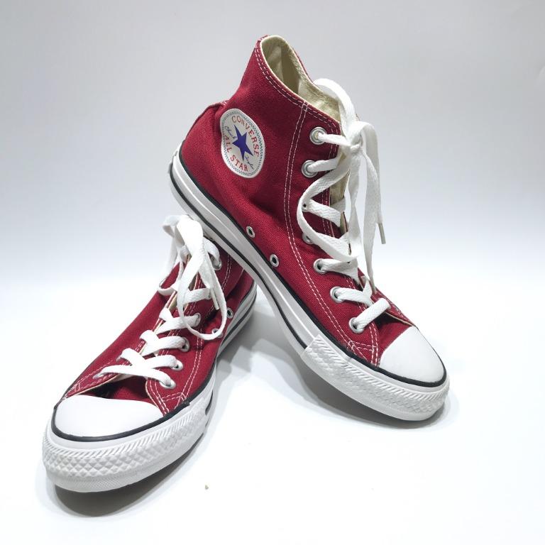 CONVERSE CHUCK TAYLOR MAROON HIGH CUT UK 5.5 217022827
