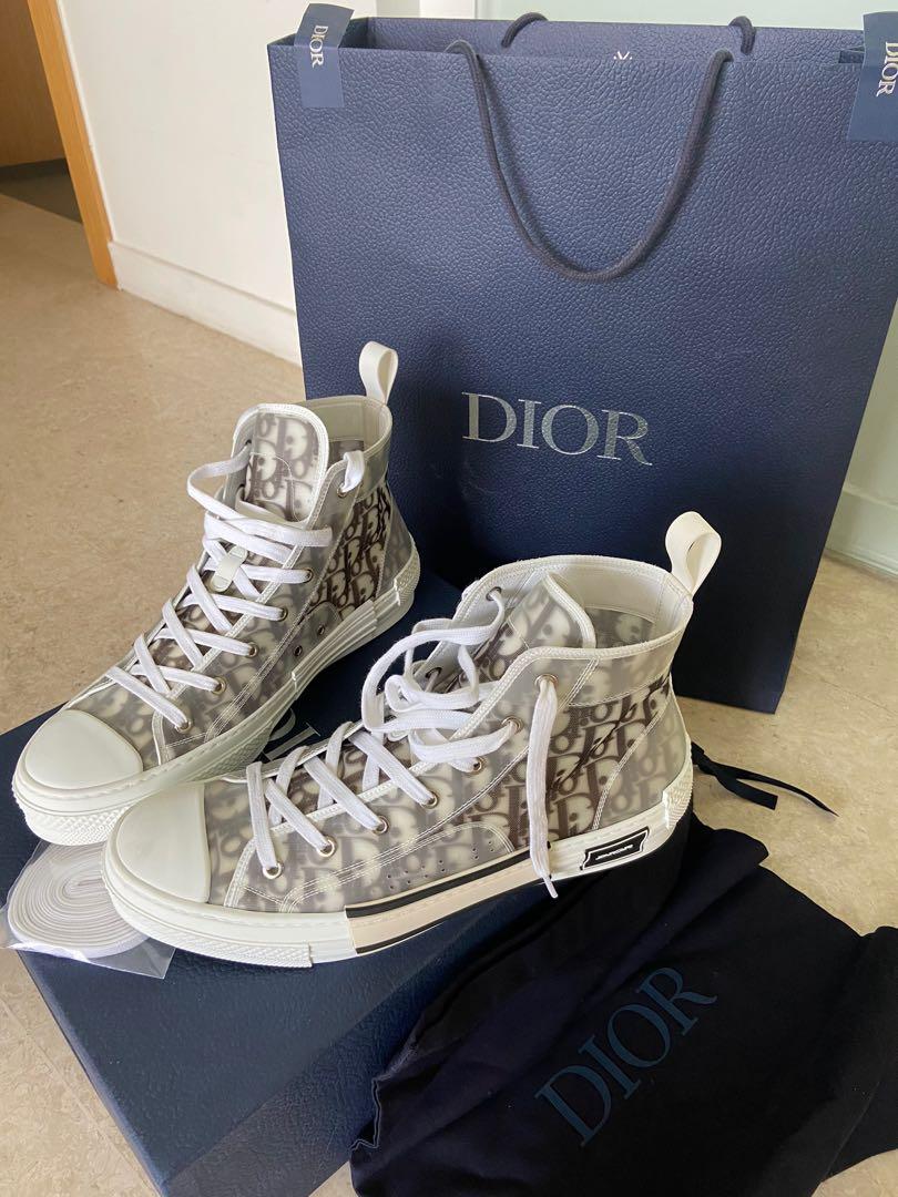 Dior, Shoes, Dior Hightop Sneakers Size 4 Box And Dust Bag Included  Authentic