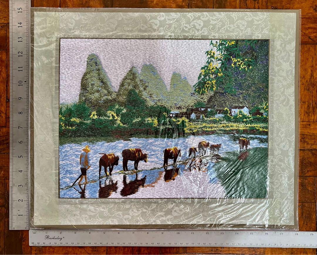Embroidery thread Painting (Category: Handmade Craft) located in Manila. Submitted by acrocollections (Listing ID 1128725664, Image 1). Description: Perfect for wall decor. Perfectly made . Elegant and vivid colors.