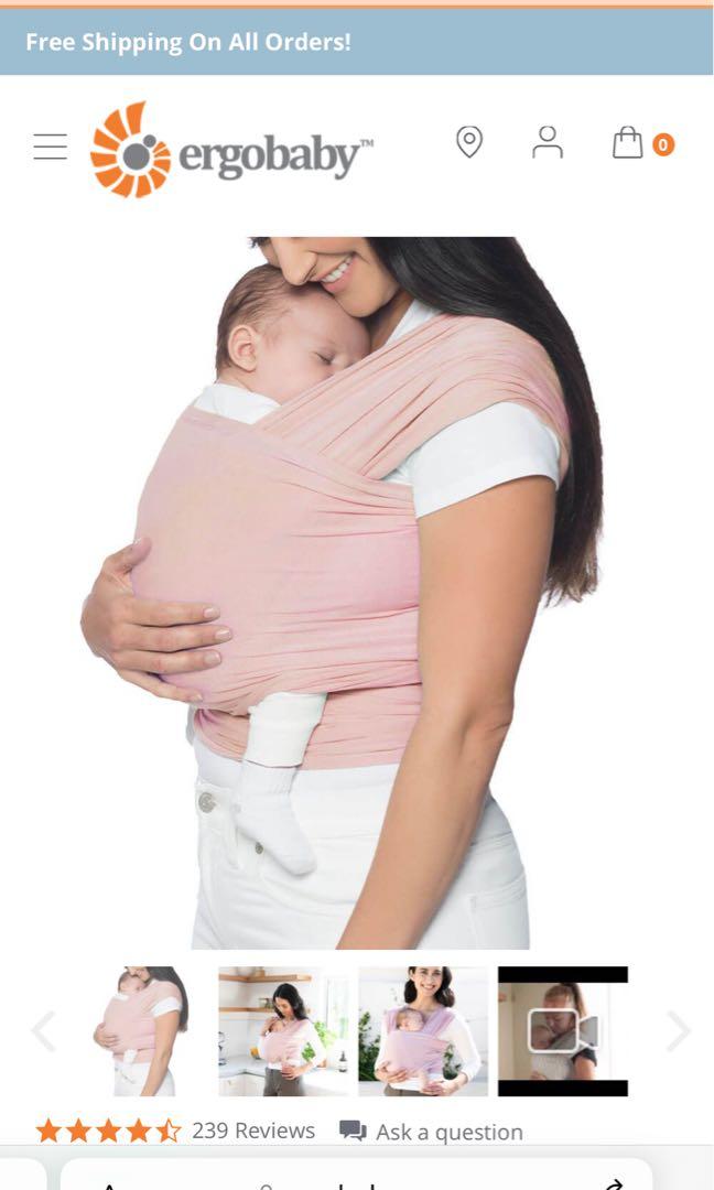 Ergobaby Aura Wrap Carrier Babies Kids Going Out Carriers Slings on Carousell