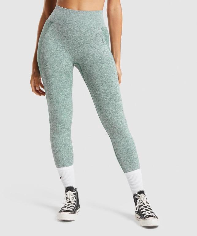 Gymshark Flex High Waisted Leggings - Grey/Pink, Size L, Women's Fashion,  Activewear on Carousell