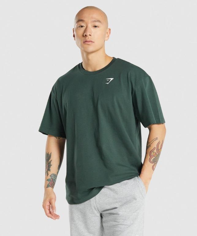 Gymshark - OVERSIZED T-SHIRT (Green), Men's Fashion, Activewear on Carousell