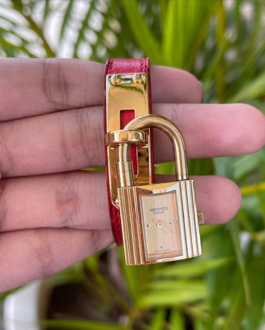 Hermes kelly watch red, Luxury, Watches 