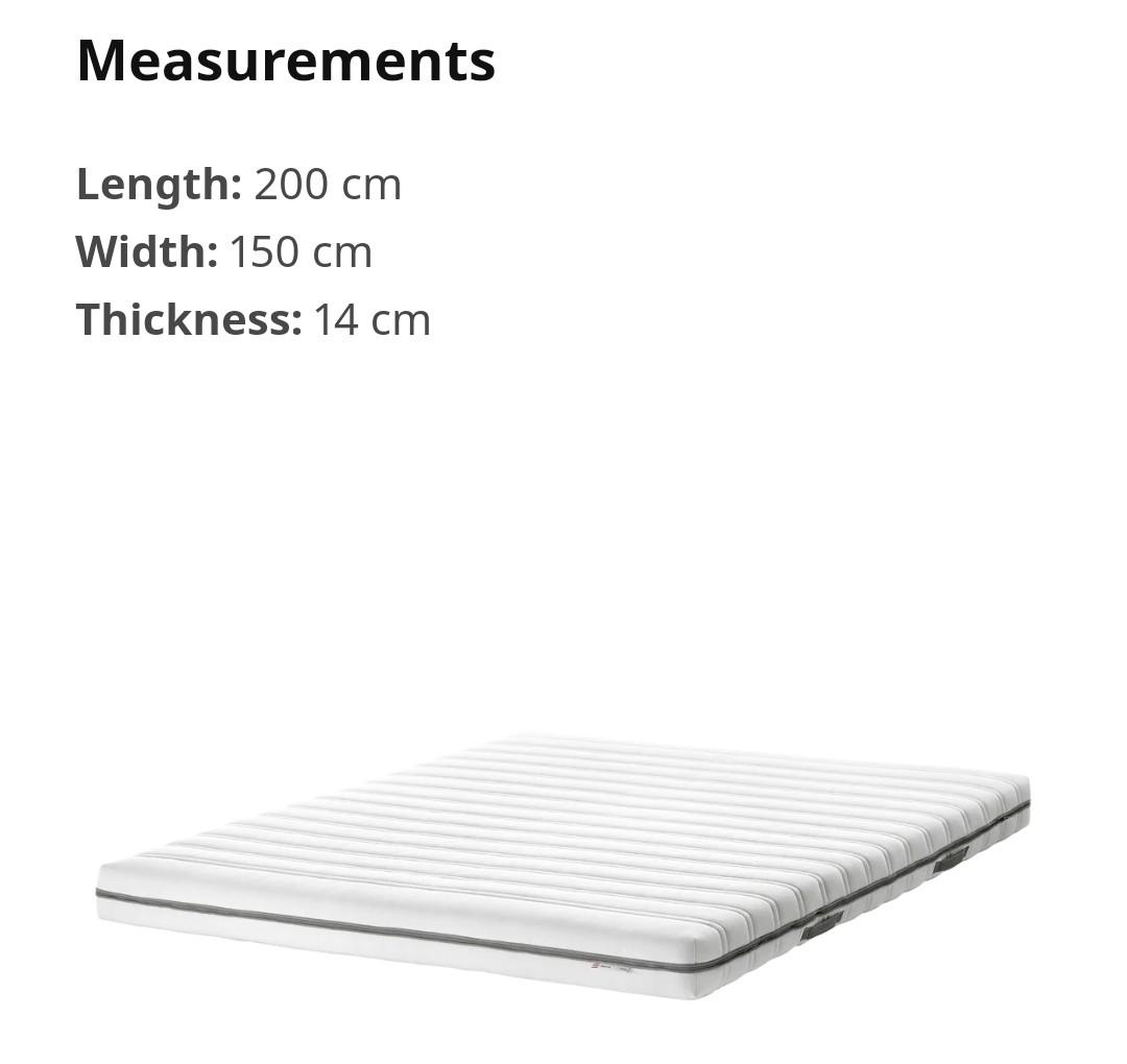Ikea queen mattress, Furniture & Home Living, Furniture, Bed Frames