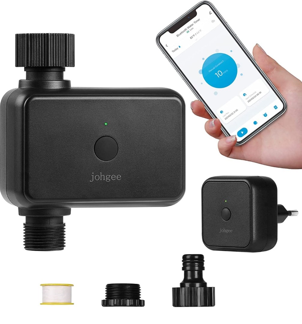 johgee Smart Sprinkler Water Timer with WiFi Hub, Bluetooth Hose Timer