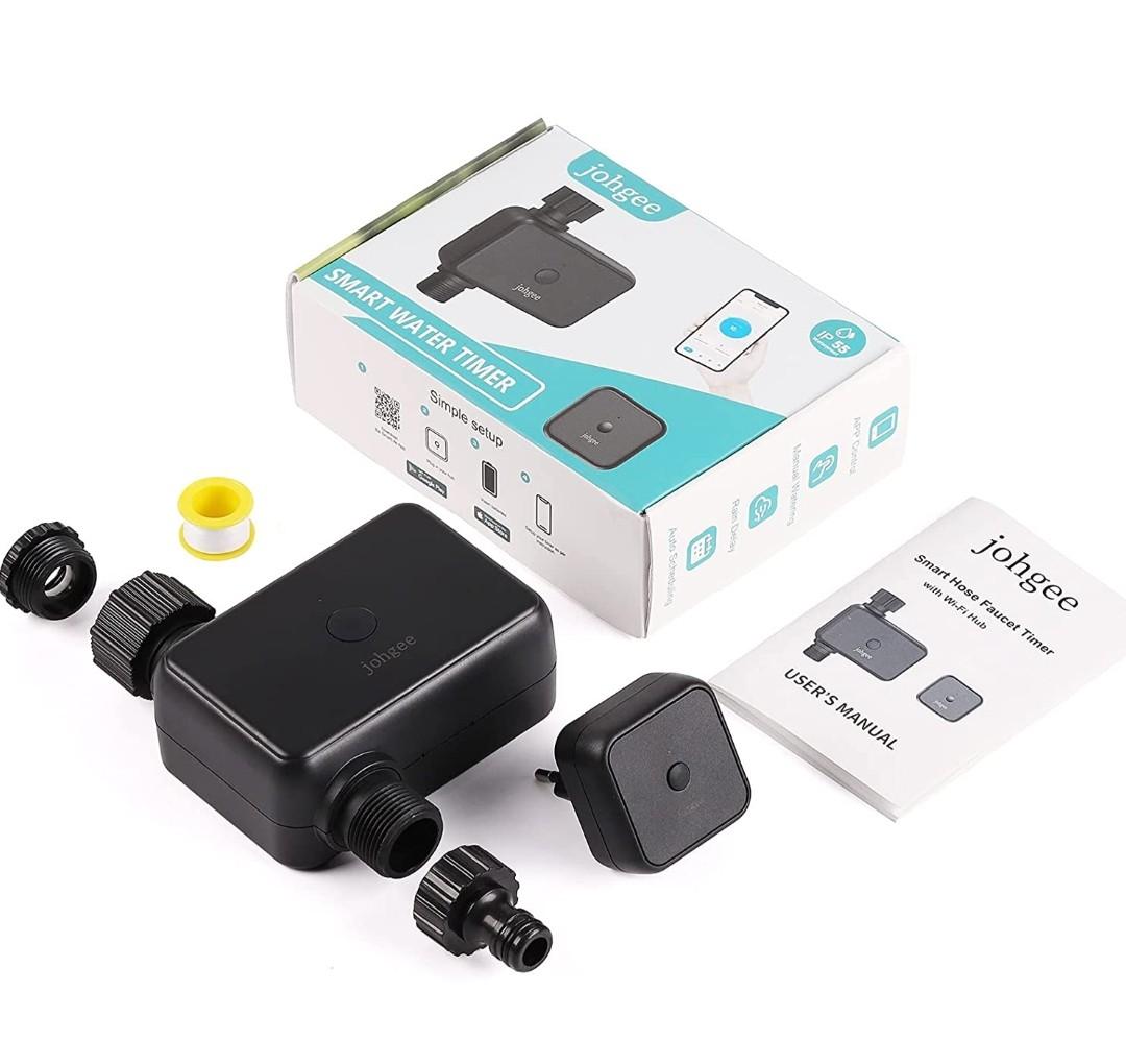johgee Smart Sprinkler Water Timer with WiFi Hub, Bluetooth Hose Timer