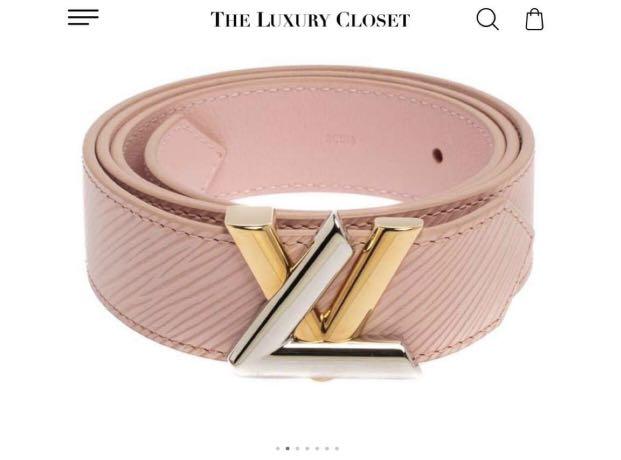 Initiales leather belt Louis Vuitton Pink size 90 cm in Leather